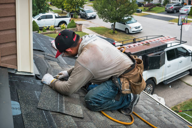 Professional Roofing technician working in Janesville, WI